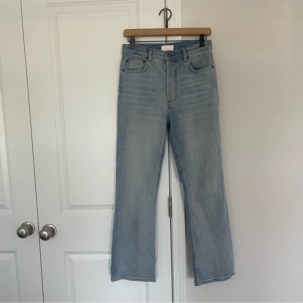 BOYISH The Brady in La Porta High Rise Crop Flare Jeans Stretch Comfy